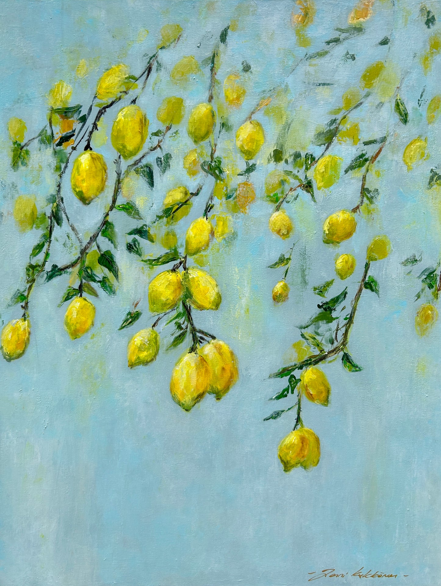 Sitruunan sävyinen päivä, 116x88cm