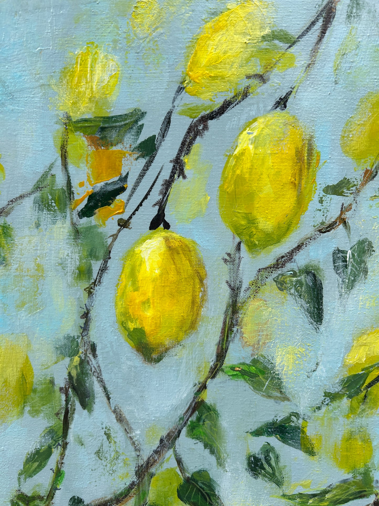 Sitruunan sävyinen päivä, 116x88cm