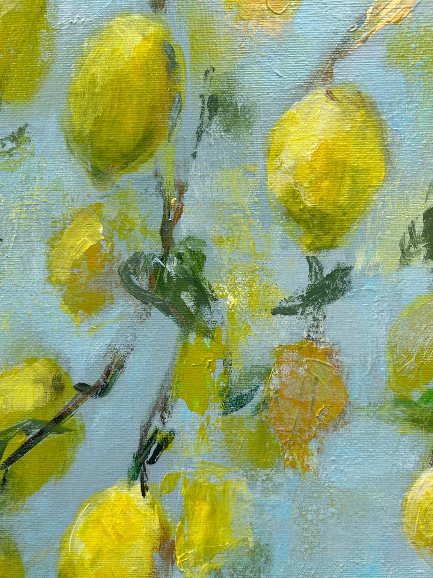 Sitruunan sävyinen päivä, 116x88cm