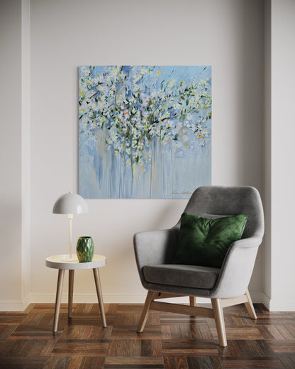 Apple Flowers - 100x100cm