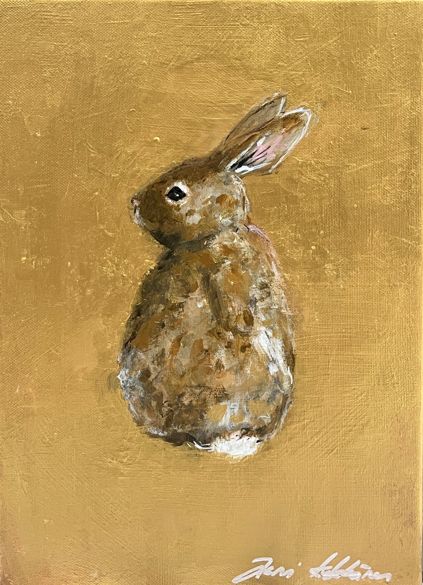 Golden bunny II, 33x24cm