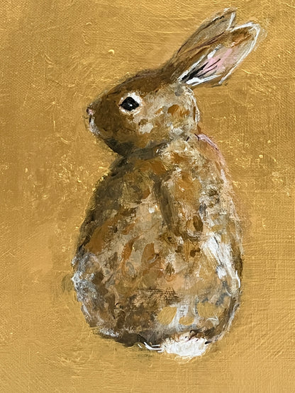 Golden bunny II, 33x24cm