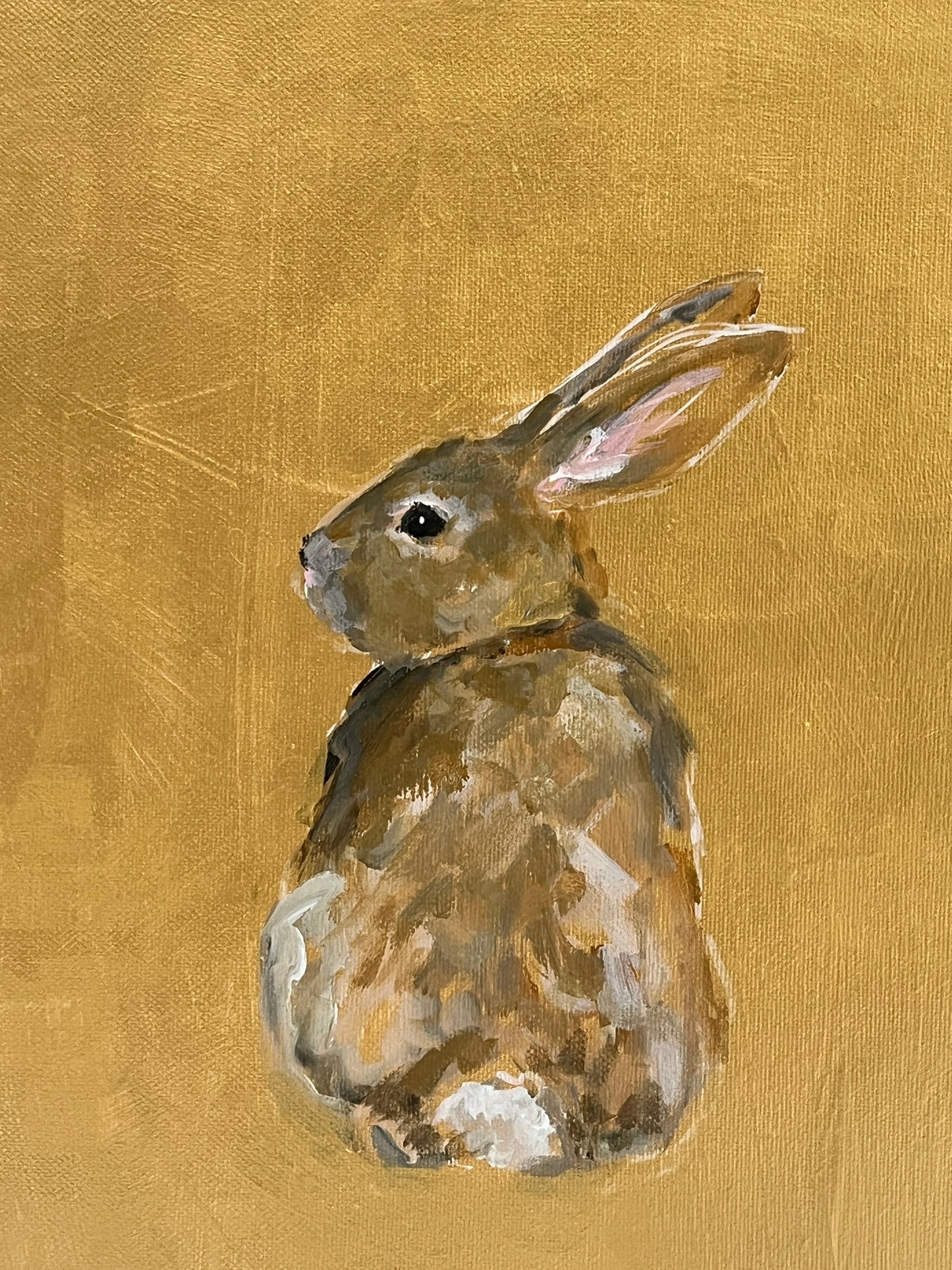 Golden bunny 33x24cm