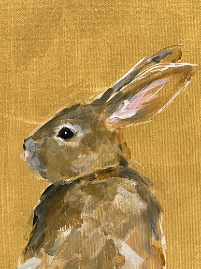 Golden bunny 33x24cm