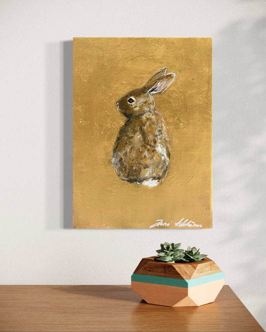 Golden bunny II, 33x24cm