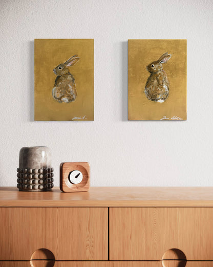 Golden bunny 33x24cm